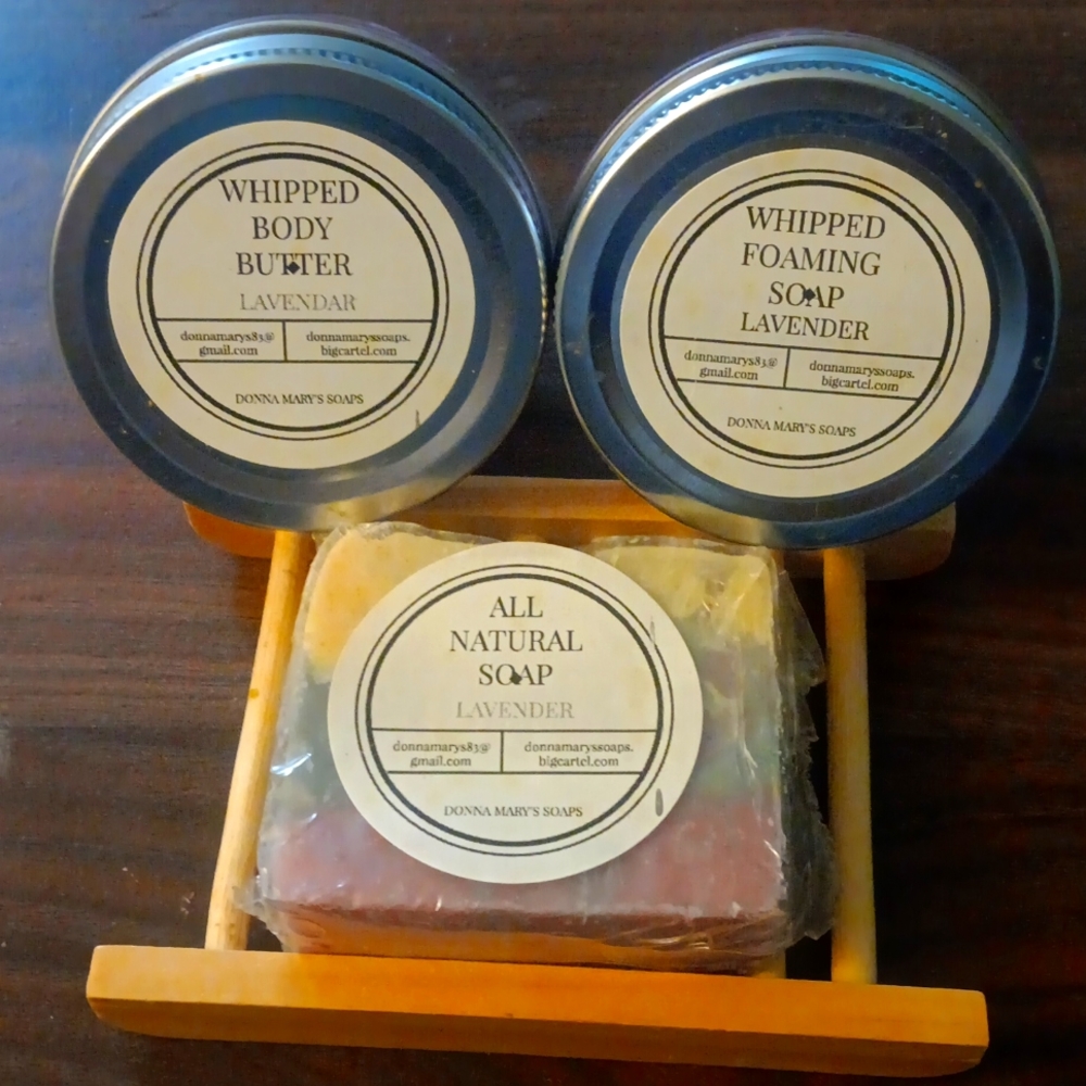 ⚫️All Natural 4 PC Lavender Bath Set